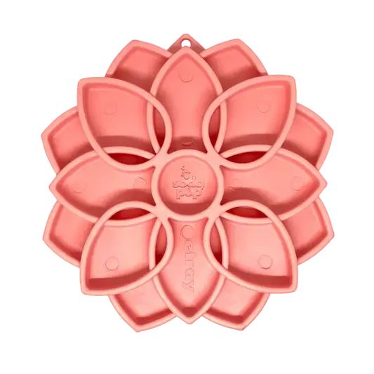Różowa miska spowalniająca Sodapup Mandala Softie eTray z wzorem mandali, idealna do zabawy i aktywacji instynktów psa.